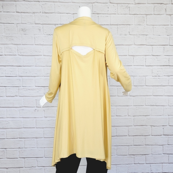 Comfy USA Yellow Modal Open Front Cardigan Jacket Size:L - Picture 5 of 7